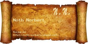 Noth Norbert névjegykártya